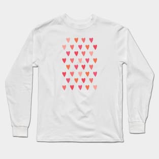 Happy Valentines day pattern love hearts 2 Long Sleeve T-Shirt